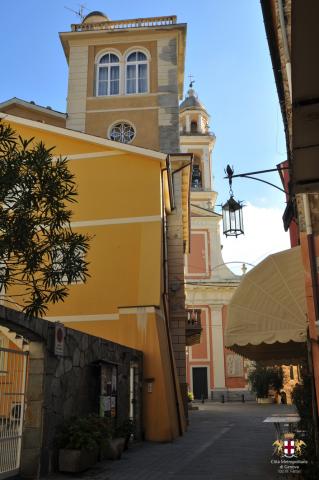Moneglia, scorcio campanile Via Vittorio Emanuele