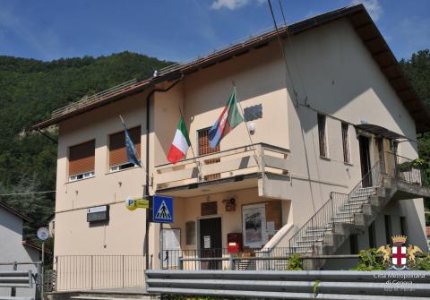Gorreto, sede del municipio ed ufficio postale