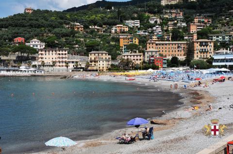 Recco, vista della spiaggia