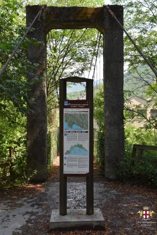 Cicagna, ponte ciclovia dell'ardesia