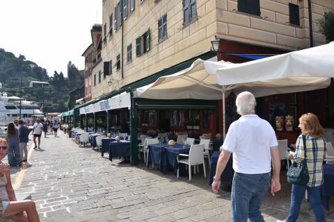 Portofino, Ristoranti in passeggiata