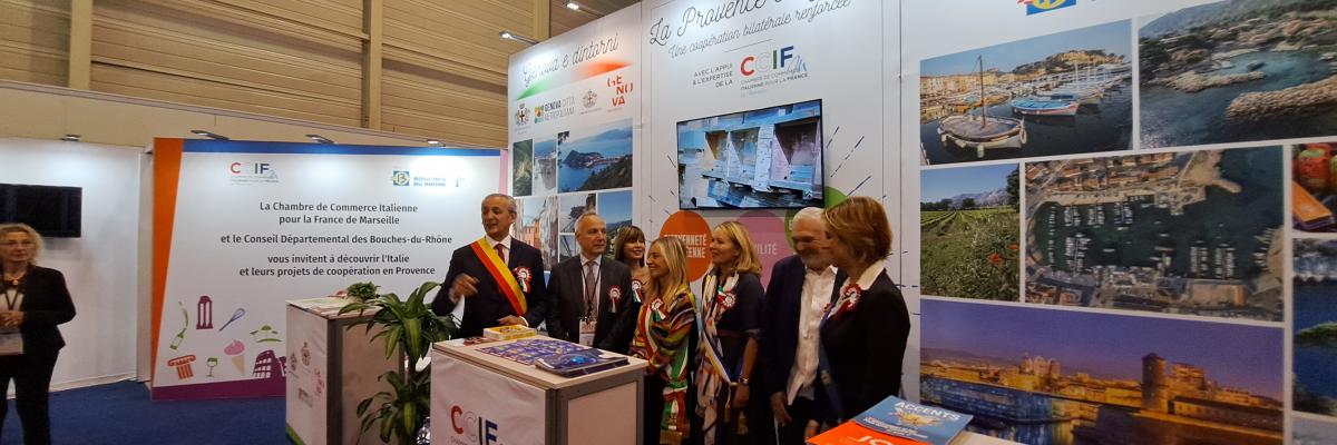 Stand all'interno della Fiera di Marsiglia