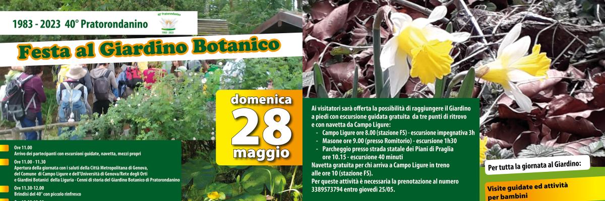 Volantino 40 anni giardino